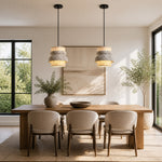Bild in Gallery-Viewer laden, Gray Travertine Stone Pendant Light - Vintage Kitchen Island and Dining Room Lamp