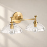 Cargar imagen en el visor de la Galería, Brushed Moderne Brass, 2 lights