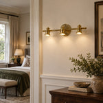 Charger l'image dans la visionneuse de galerie, Aurelia Brushed Brass Adjustable Vanity Wall Light