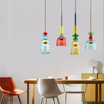 Charger l&#39;image dans la visionneuse de galerie, Suspension en verre soufflé à la main - Fer bonbon coloré, couleurs mélangées, pour l&#39;intérieur
