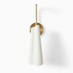 Cargar imagen en el visor de la Galería, Aplique de pared elegante Orovia: cerámica, vidrio y metal, latón champán
