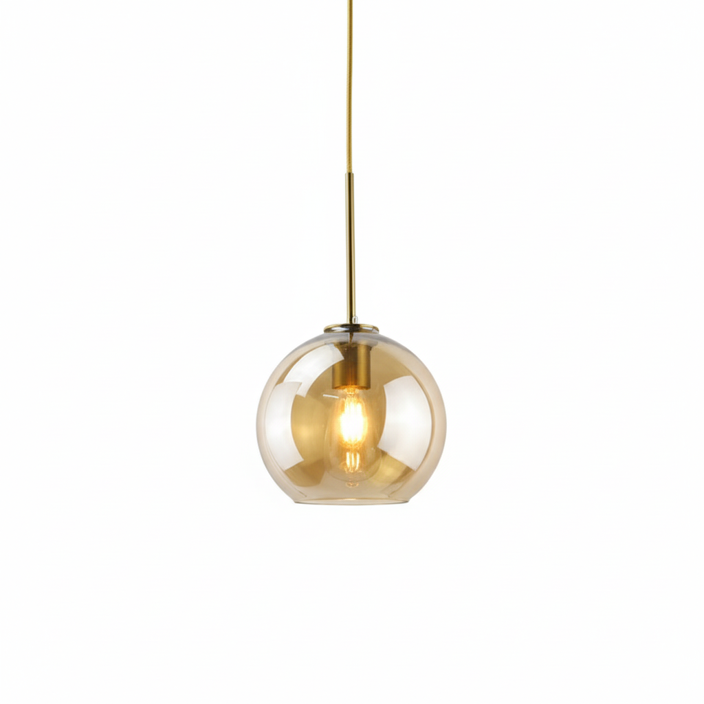 Solara Nordische Kugelförmige Glas Pendelleuchte
