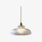 Cargar imagen en el visor de la Galería, Lámpara colgante acanalada Ribilux - Vidrio y metal vintage para cocina y comedor