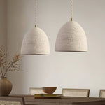 Bild in Gallery-Viewer laden, Textured Cement Gold Plug-In Swag Pendant