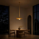 Load image into Gallery viewer, Pendant light creating warm evening dining light