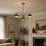 Bild in Gallery-Viewer laden, Green Jade Scalloped Dome Chandelier