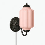 Cargar imagen en el visor de la Galería, Eloise fluted milk-glass plug-in wall sconce