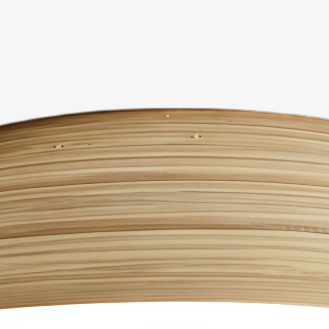 Lampe de plafond Bambori style Japandi en bambou texturé - Lumière d'accent naturelle pour salon