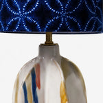 Load image into Gallery viewer, Blue Botanical Ceramic Table Lamp