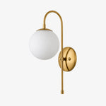 Bild in Gallery-Viewer laden, Milk Glass wall sconce in Gold, style B