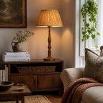 Load image into Gallery viewer, Vintage Floral Pleated Shade Table Lamp