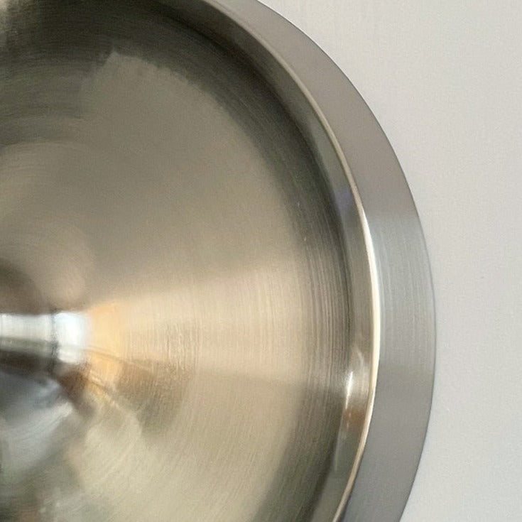 Plafonnier contemporain Space Age Disc, finition chromée