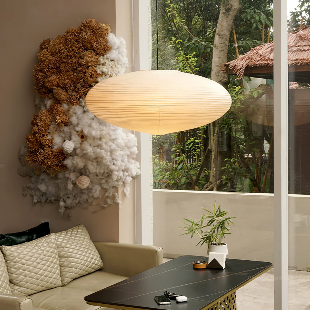 Mulberry Paper Plug-In Pendant Light