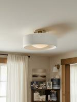Load image into Gallery viewer, Cerova Porcelain Flush Mount Ceiling Light – Modern Low-Profile Fixture
