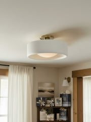 Cerova Porcelain Flush Mount Ceiling Light – Modern Low-Profile Fixture