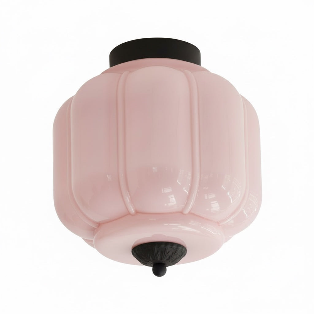 Eloise Flush Mount Milk Glass Ceiling Light – Modern Accent Lighting with Artistic Glass Shade