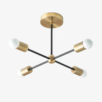 Bild in der Galerieansicht laden, Mobilux Line Mid Century Gold Sputnik Chandelier - Geometric Brass Fixture

