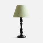 Load image into Gallery viewer, Vintage black iron table lamp with matcha green fabric shade