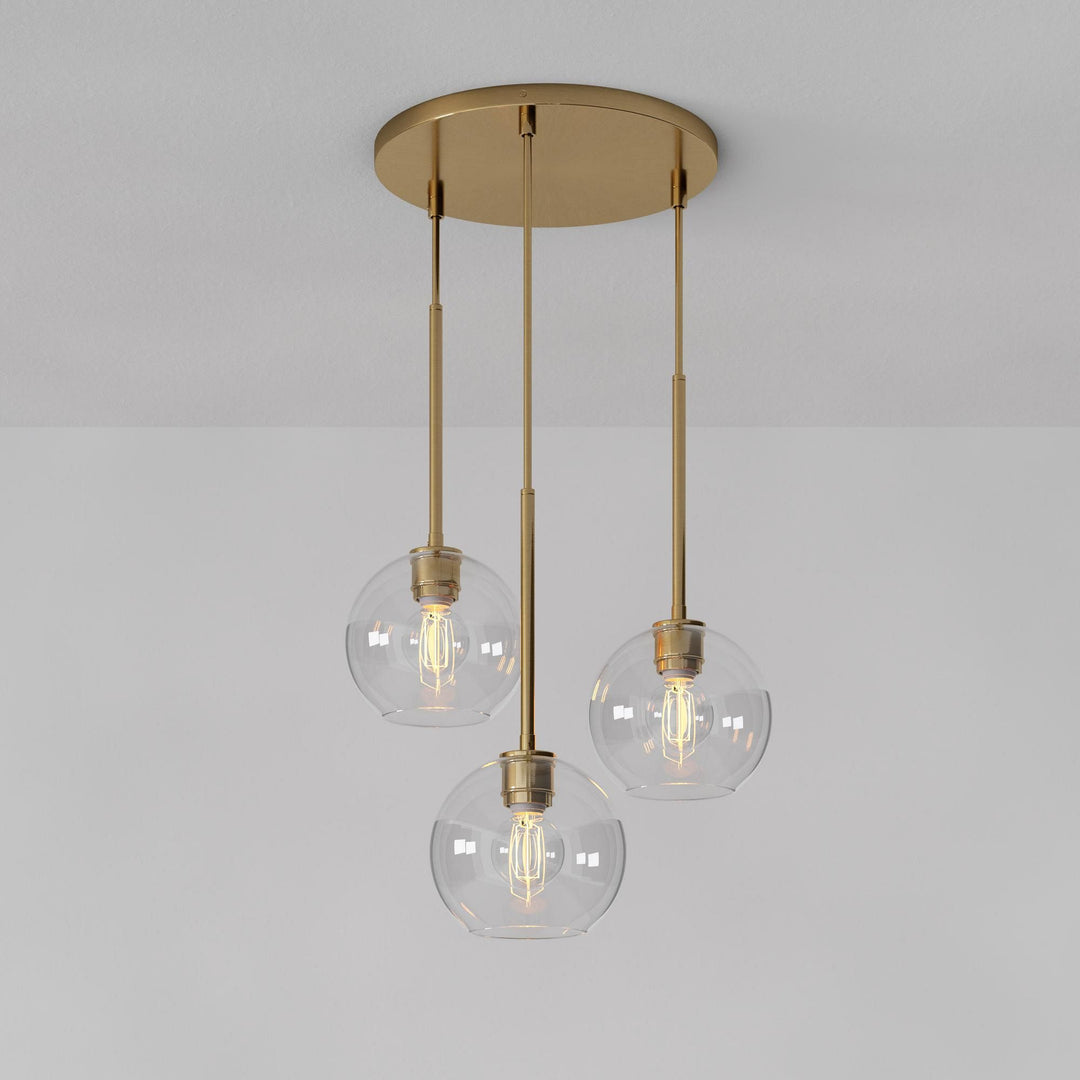 Lámpara de araña minimalista de cristal Selvion: luminaria escultural de vidrio artesanal