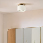 Charger l&#39;image dans la visionneuse de galerie, Cerova Modern Porcelain Flush Mount Ceiling Light– Elegant Ivory Shade
