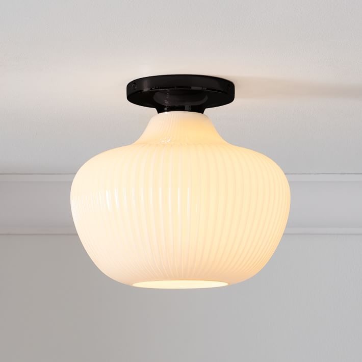 Lámpara de techo empotrada de cristal Rivrona - Diseño moderno de globo color champán