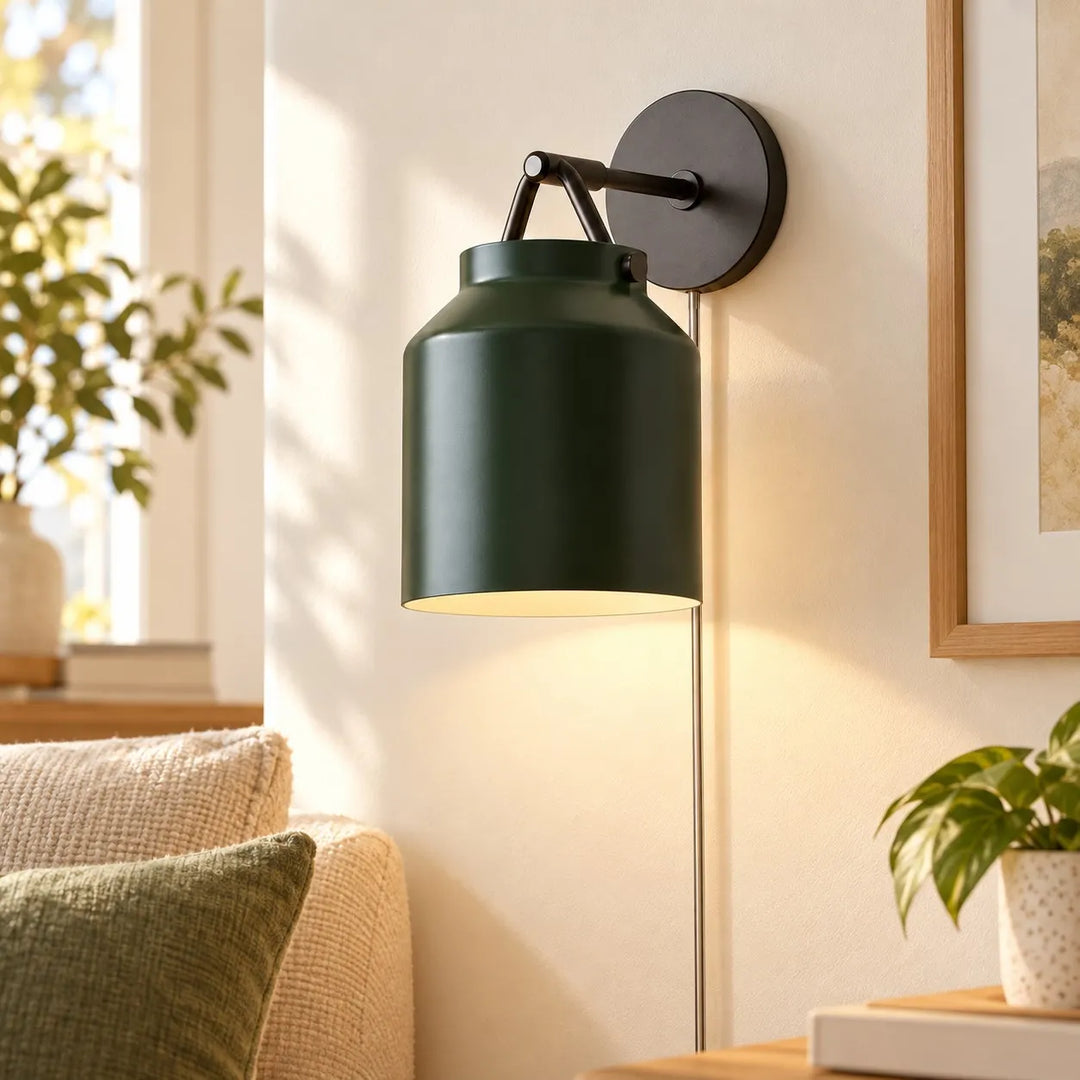 Hanton Modern Minimalist Nordic Plug-In Wall Sconce for Bathroom and Hallway