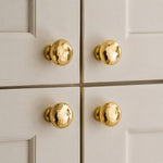 Cargar imagen en el visor de la Galería, Hammered solid brass cabinet knob