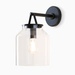 Cargar imagen en el visor de la Galería, Aplique de pared minimalista para exterior Hanton: aplique industrial de metal mate para espacios modernos
