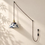 Load image into Gallery viewer, Hand-Painted Ceramic Plug-In Swag Pendant