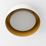 Cargar imagen en el visor de la Galería, Close Ceiling Diffused Shade Metal Canopy Semi-Flush Mount
