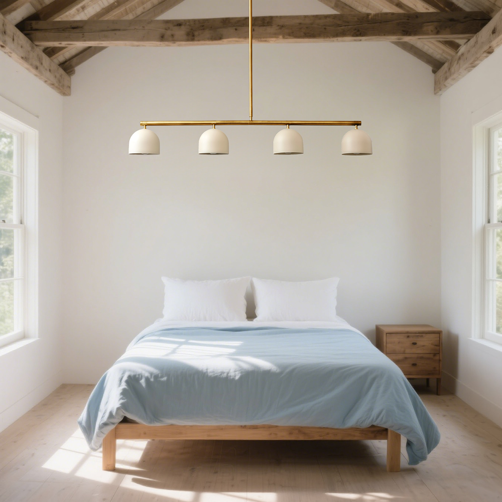 Bauernhaus Linearer Kronleuchter – Rustikaler Lichtpendel für Esszimmer & Küche