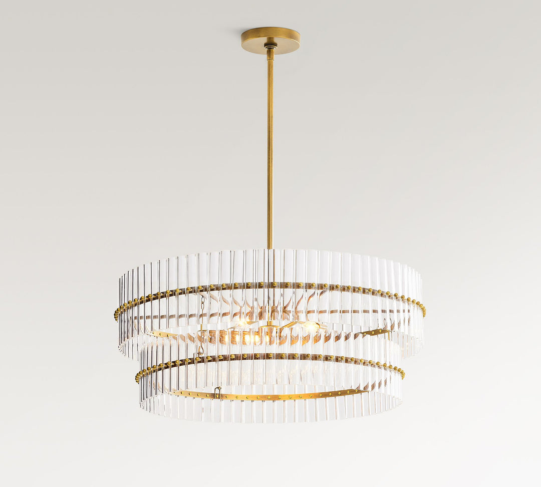 Lámpara colgante de cristal Lumora: estilo moderno de araña de cristal