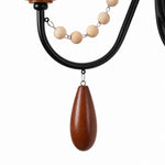Load image into Gallery viewer, Black Beaded Candle Wall Sconce