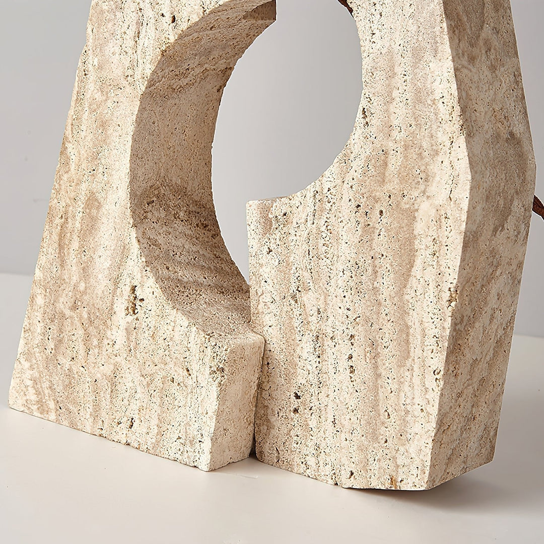 Modern Artistic Stone Pillar Travertine Table Lamp M05