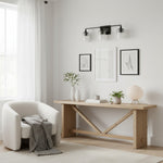 Bild in Gallery-Viewer laden, Lirra Dreifach-Glasschirm Schminklicht Schlankes Metall-Design – Badezimmer-Ankleidebeleuchtung