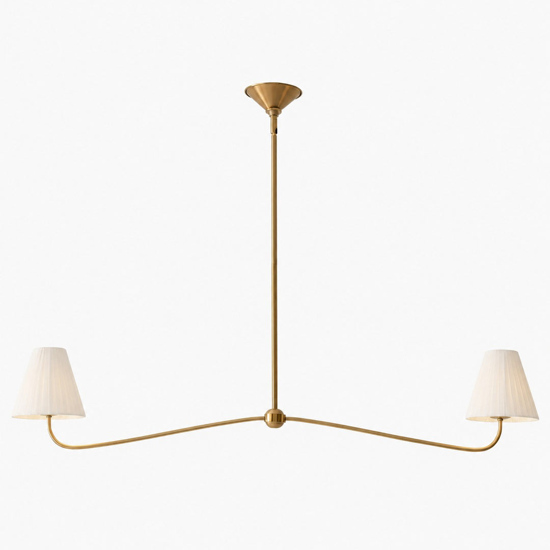 Fibura Modern Fabric or Pleated Shade Chandelier for Traditional Dining Room
