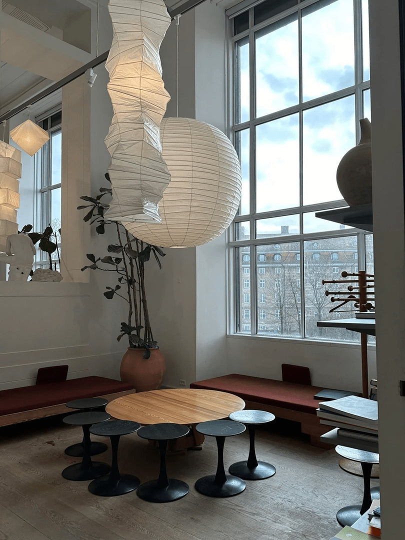 Textured Washi Paper Swag Pendant Light