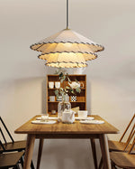 Load image into Gallery viewer, White Fabric And Metal Plug-In Pendant