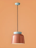 Charger l&#39;image dans la visionneuse de galerie, Lampe suspendue en céramique colorée avec drapeau national brésilien, bleu clair moka
