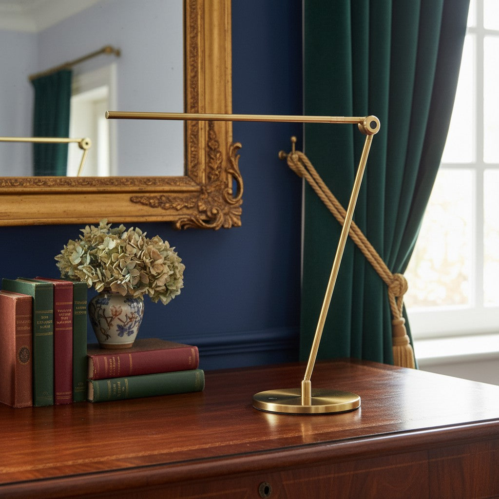 Lampe de Bureau Minimaliste Baluxis – Forme Linéaire Épurée Lampe LED de Table pour Espace de Travail