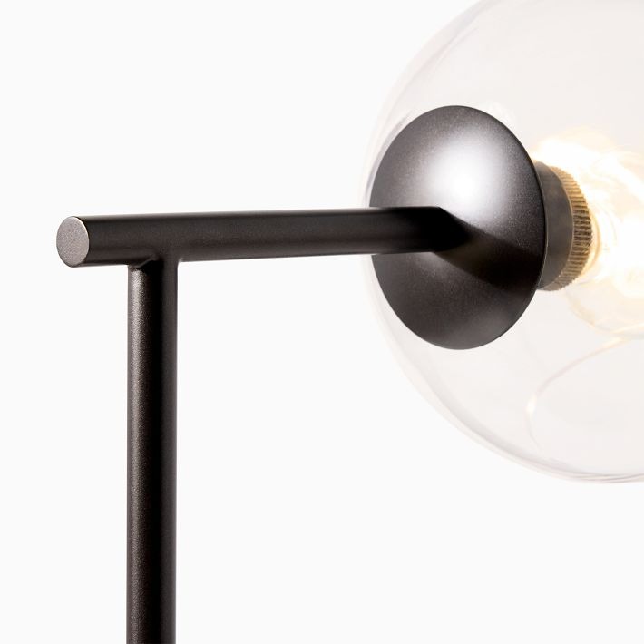 Lámpara de mesa USB de cristal Brina: moderna lámpara de noche con estilo