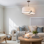 Bild in Gallery-Viewer laden, Tela Modern Klassische Pendelleuchte mit Stoffdiffusor für Kücheninsel und Eingangsbereich