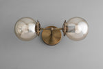Charger l&#39;image dans la visionneuse de galerie, Lumio Globe Double Globe Vanity Wall Light - Rustic Farmhouse Bathroom Wall Fixture
