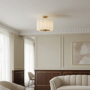 Lámpara de Techo Rústica Enoravelo - Pantalla de Vidrio Ondulada con Diseño Antiguo para Interiores