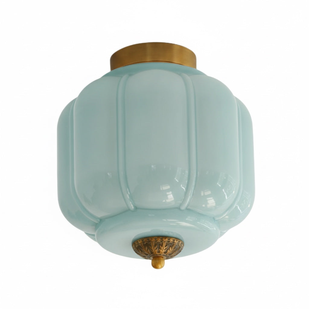 Eloise Flush Mount Milk Glass Ceiling Light – Modern Accent Lighting with Artistic Glass Shade
