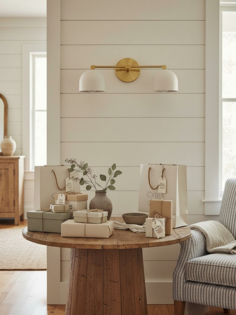 Aplique de pared Metio Dome para tocador – Lámpara de estilo Mid-Century para baño