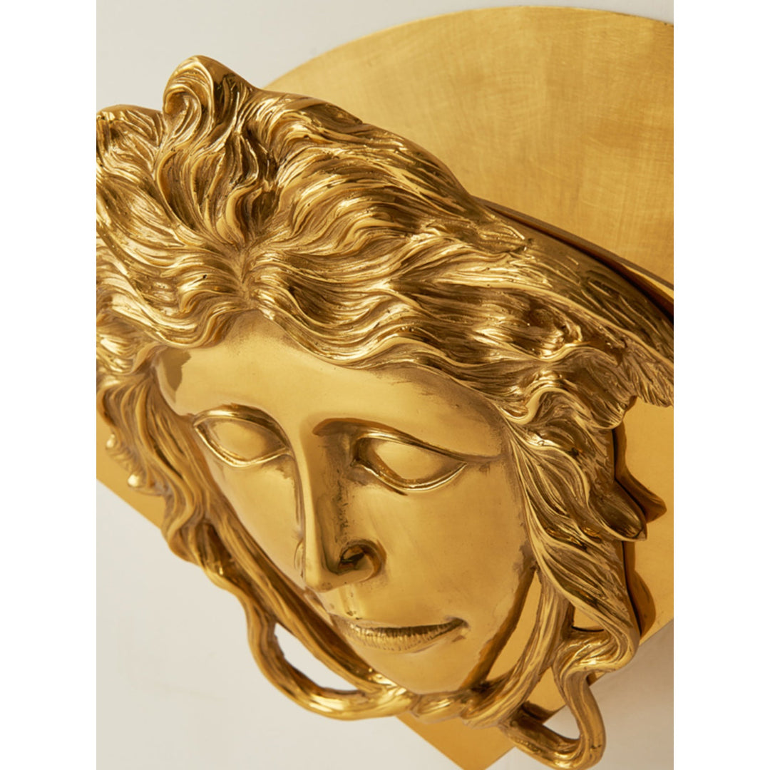 Sphinx Messing Wandleuchte