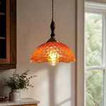 Cargar imagen en el visor de la Galería, Amber glass pendant beside daylight window