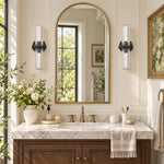 Cargar imagen en el visor de la Galería, Ridged Shade Armed Cup Metal Plate Wall Light