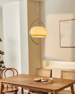 Load image into Gallery viewer, Rounded Glass Chrome Swag Pendant Light